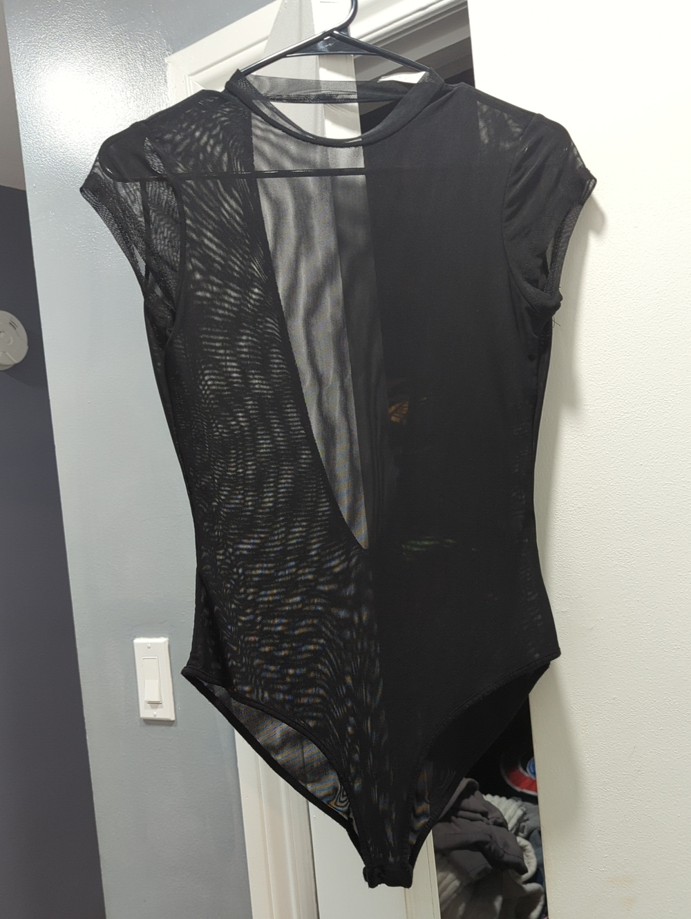 Sheer Black Mesh Bodysuit
